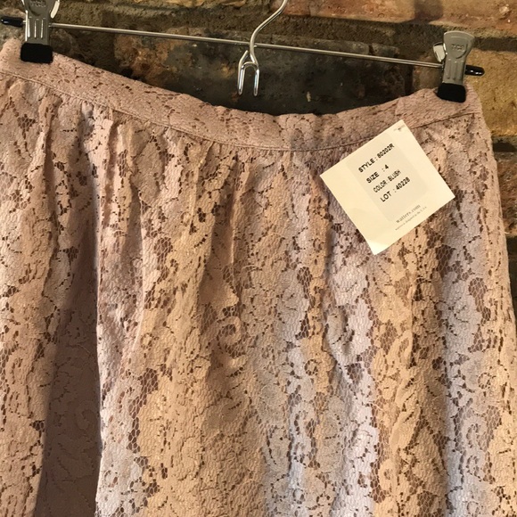 🆕NWT BHLDN Cambria Skirt - blush pink lace maxi - Picture 10 of 16